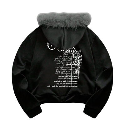 Campera Stupid Brain gris (oversized) (por pedido)
