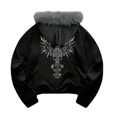 Campera Skull gris (oversized) (por pedido)