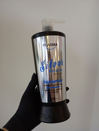 PLASMA SHAMPOO SILVER KERATIN  950ML