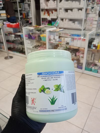 BIOCOM Mascara de Pepinos –menta- aloe 1 Kg. 