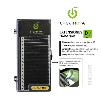  CHERIMOYA Extension de pestañas pelo por pelo 0.15D MIX (7-
13MM)