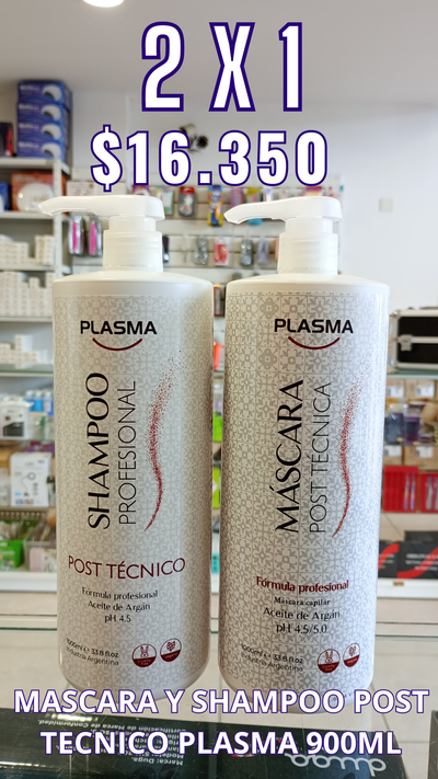 PROMO 2X1 POST TECNICO MASCARA Y SHAMPOO PLASMA