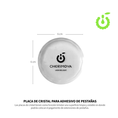 CHERIMOYA PLACA DE VIDRIO CIRCULAR PARA PEGAMENTO