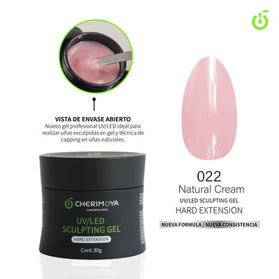  CHERIMOYA  Gel de construccion UV/LED 30ml natural cream #022