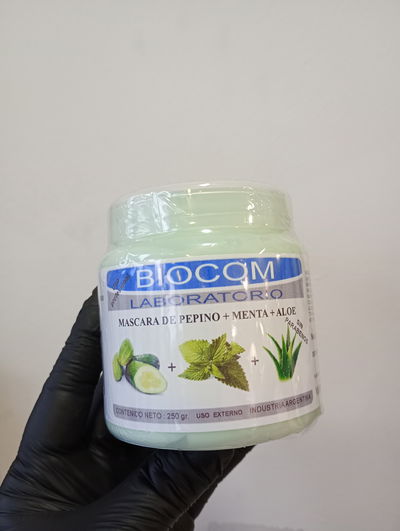 BIOCOM Mascara de Pepinos –menta- aloe 250 gr. 