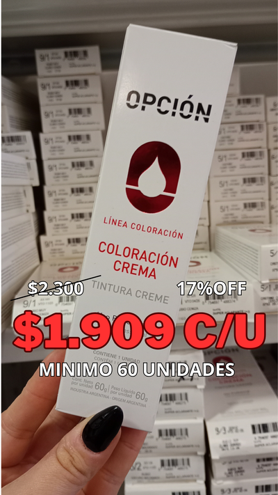 60 POMOS DE TINTURA OPCION 60 G