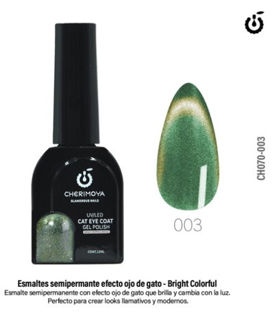 ESMALTE CAT EYE SEMIPERMANENTE CHERIMOYA 