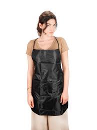 DELANTAL PELUQUERO IMPERMEABLE NEGRO