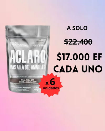 POLVO DECOLORANTE ISSUE X 6 UNIDADES 