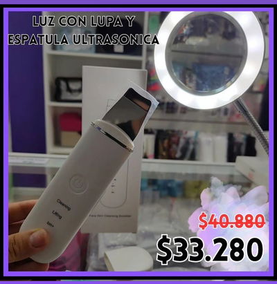 LUZ CON LUPA + ESPATULA ULTRASONICA