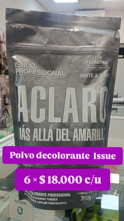 POLVO DECOLORANTE ISSUE X 6 UNIDADES 