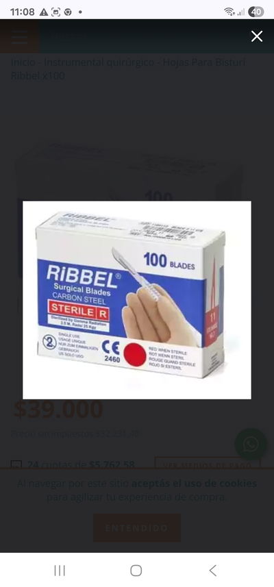 RIBELL HOJA BISTURI X100