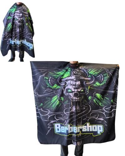 CAPA BARBERO ESTAMPADA CALAVERA GOTICA