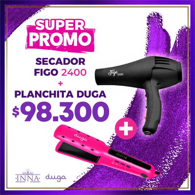 SUPER PROMO SECADOR FIGO + PLANCHITA DUGA