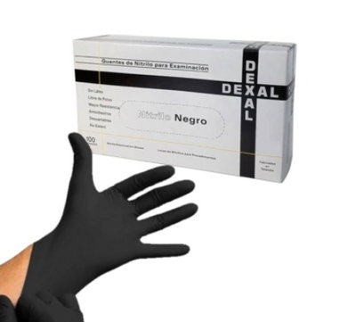 GUANTES NEGROS DE NITRILO DEXAL 