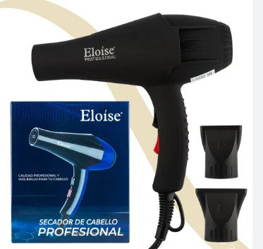 Secador Profesional Eloise ESP001 Negro Frío Calor 2000W Difusor
