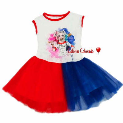 Disfraz Vestido Tutu Harley Quiin 