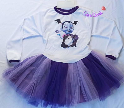 Vestido Tutu Vampirina 10 (6 a 7 años) OFERTA