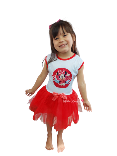 Vestido Tutu Minnie Rojo