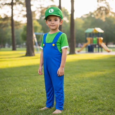 Disfraz Luigi (hermano Mario Bross)