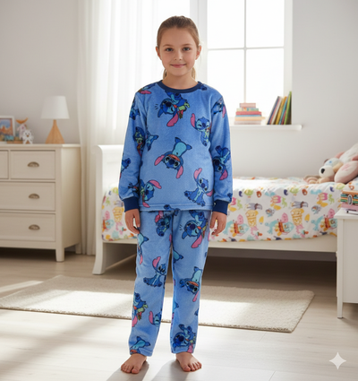Pijama Stitch Polar Soft Liviano
