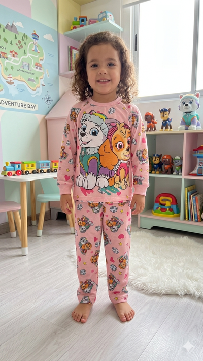 Pijama Paw Patroll Rosa Largo Skye