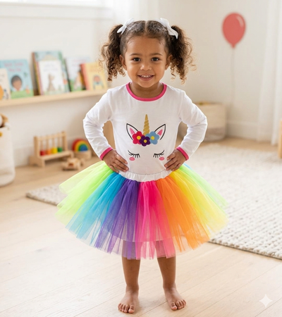 Vestido Tutu Unicornio Fluor