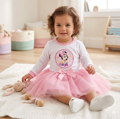 Vestido Tutu Minnie Bebé MANGA LARGA