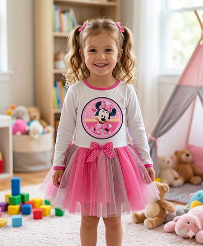 Vestido Tutu Minnie Rosa y Fucsia