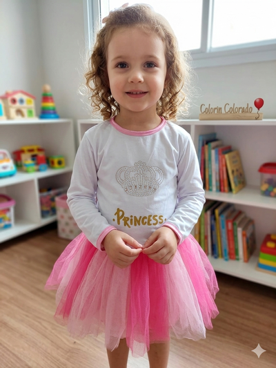 Vestido Tutu Corona Princesa