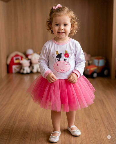 Vestido tutu Vaca Lola MANGA LARGA