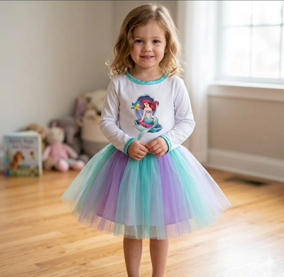 Disfraz Vestido tutu Princesa Sirenita 