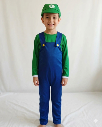 Disfraz Luigi (hermano Mario Bross)