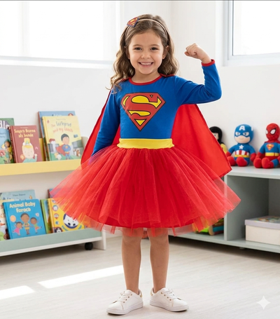 Vestido Tutu Superchica Superheroína 