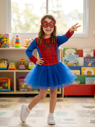 Vestido Mujer Araña Superheroína