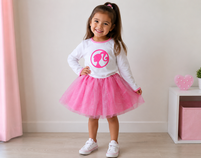 Vestido tutu Barbie con glitter
