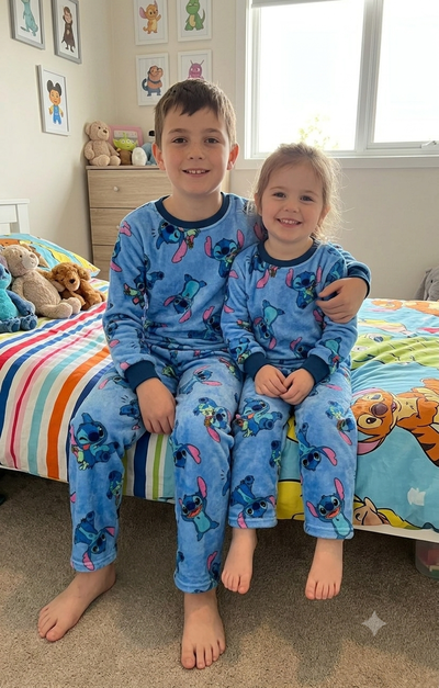 Pijama Stitch Unisex Polar Soft Liviano