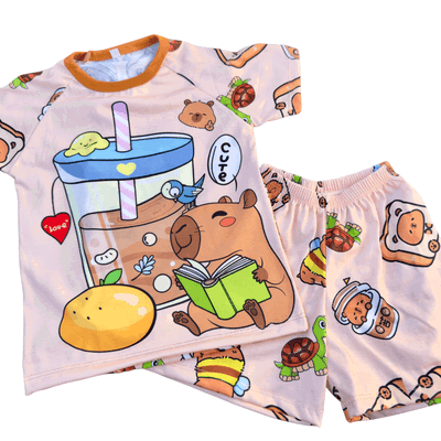Pijama Capibara Beige Corto