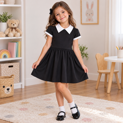 Vestido Mangas Cortas Merlina