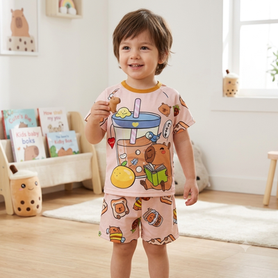 Pijama Capibara Beige Corto