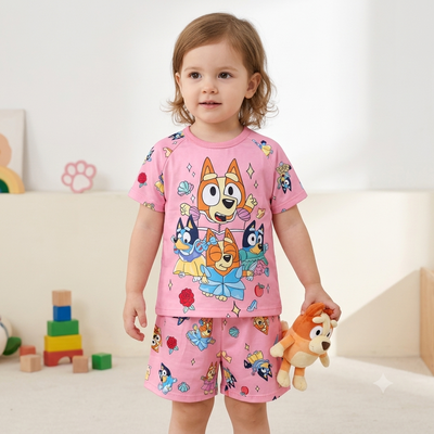 Pijama Bluey Princesas Corto