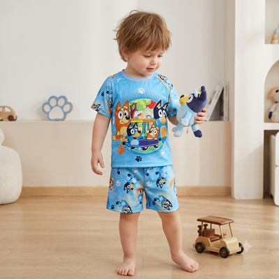 Pijama Bluey Familia Corto