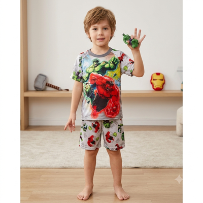 Pijama Hulk y Hulk Rojo Corto