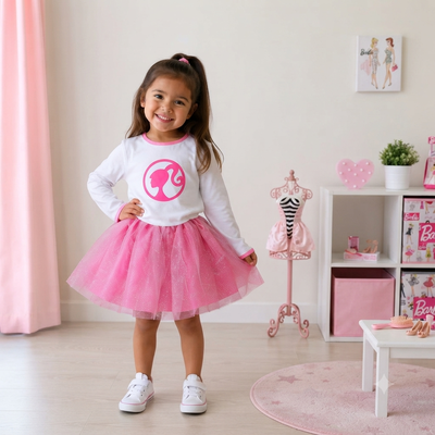 Vestido tutu Barbie con glitter