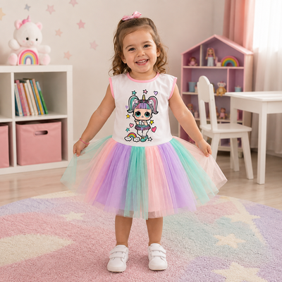 Disfraz Vestido Tutu LOL pastel