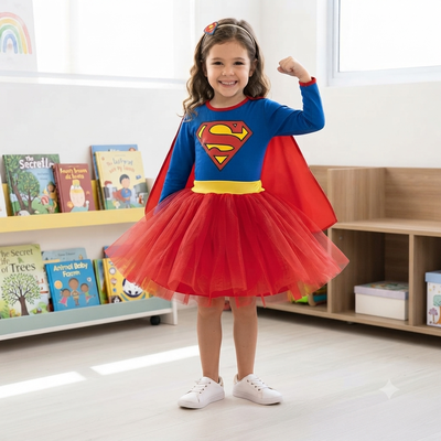 Vestido Tutu Superchica Superheroína 