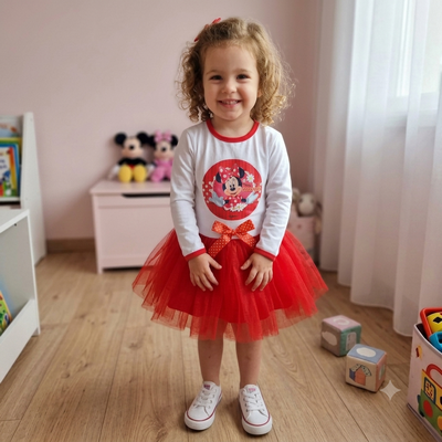 Vestido Tutu Minnie Rojo