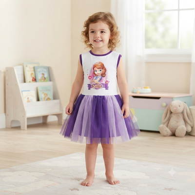 Vestido Tutu Princesa Sofia SIN MANGAS