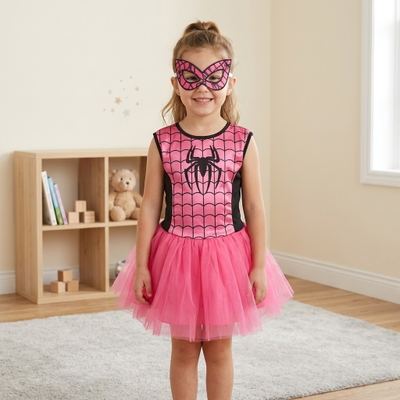 Vestido tutu Chica Araña Rosa