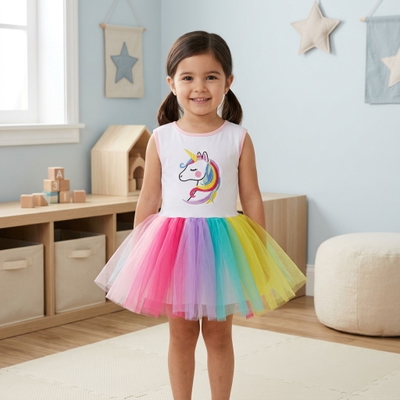 Vestido Tutu Unicornio Pastel